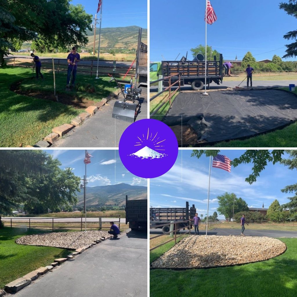 Rock Work before and after process